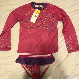 Girls size 6 rash guard set
